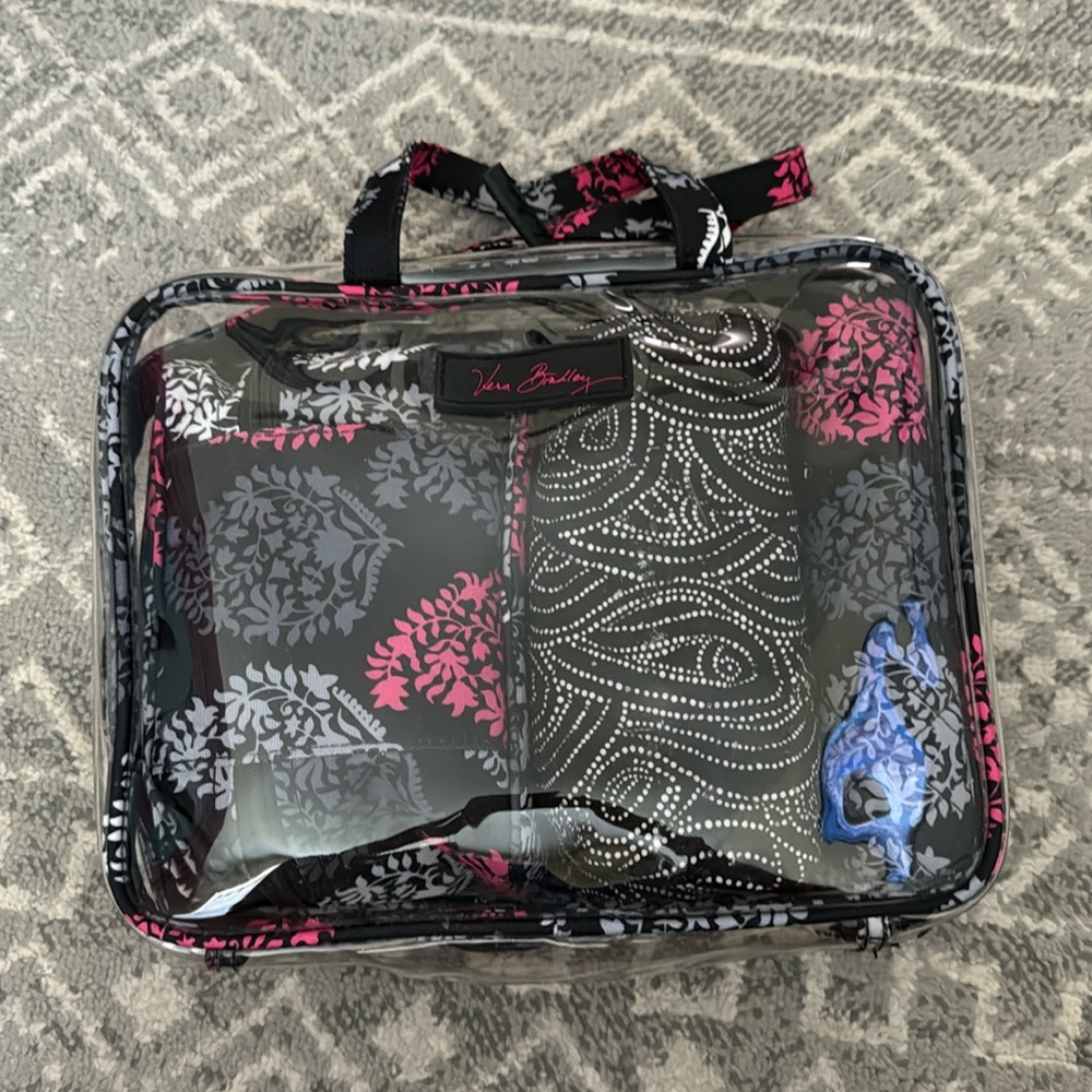 EUC Vera Bradley Retired Northern Lights 4pc Cosmetic Travel Set